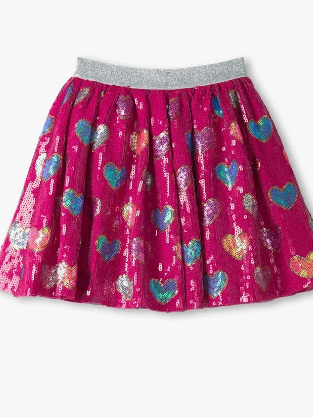 Hatley Fuchsia Sequin Toddler Heart Skirt